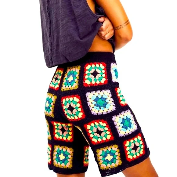 Free People x Flook Frances Crochet Shorts Size Medium NWT - Picture 2 of 10